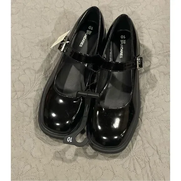 No Boundaries Mary Jane Memory Foam Black Women’s 10 New - Picture 2 of 5